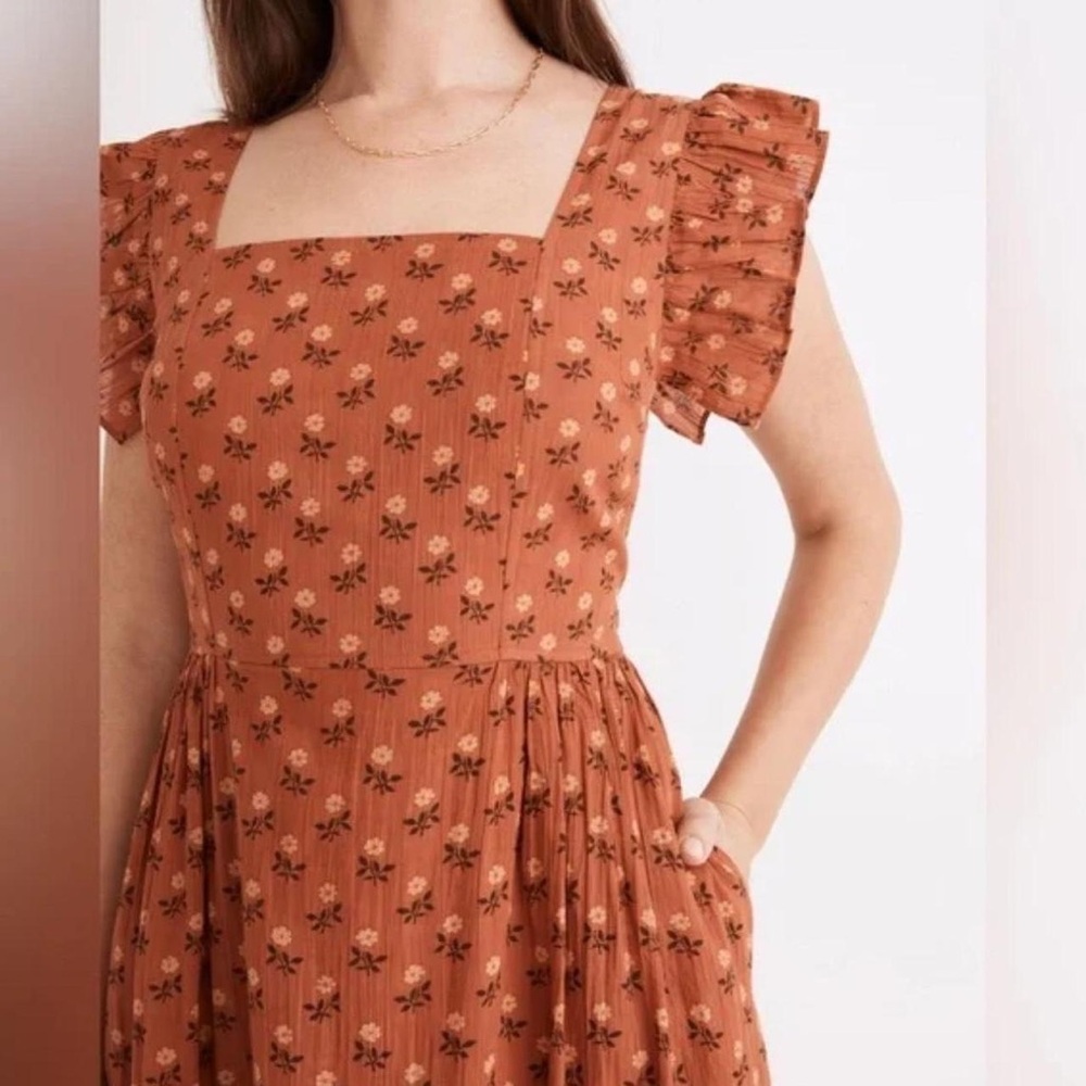 Madewell Tie-Back Maxi Dress | Floral Cottage Core - Picture 2 of 4